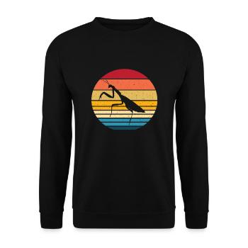 Gottesanbeterin - Unisex Pullover - Schwarz - Vorne - Alina (178cm) & Michal (187cm)