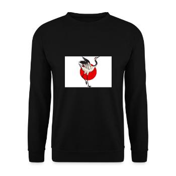 Crane Japan - Unisex Sweatshirt - black - Front - Alina (178cm) & Michal (187cm)