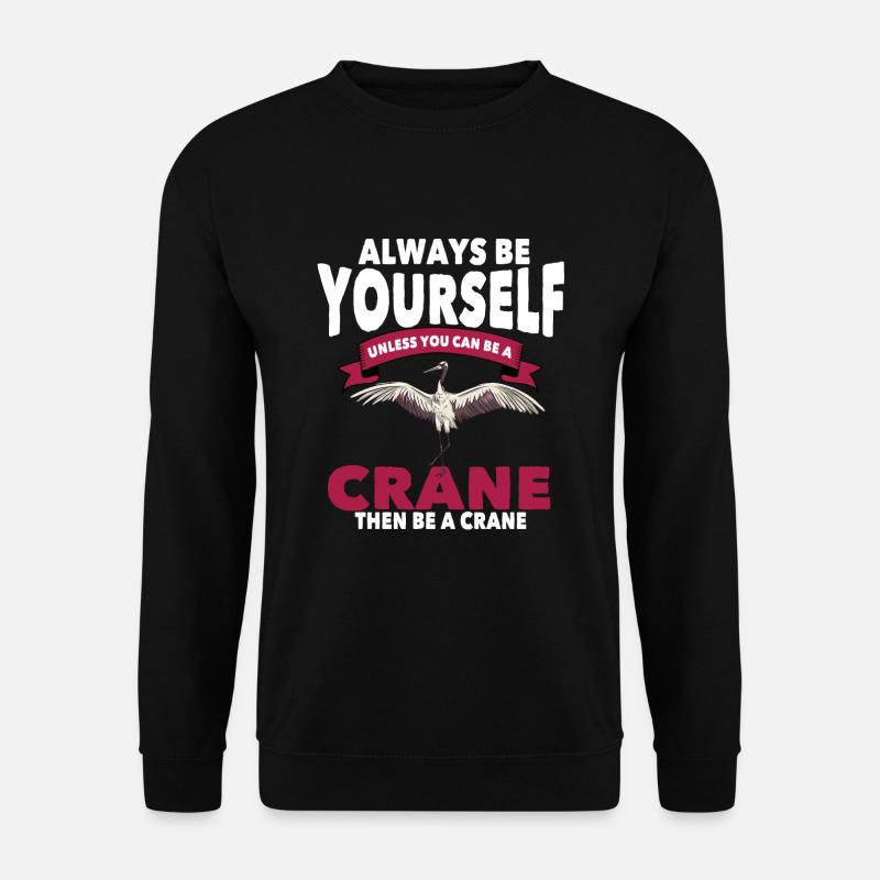 Kranich - Unisex Pullover - Schwarz