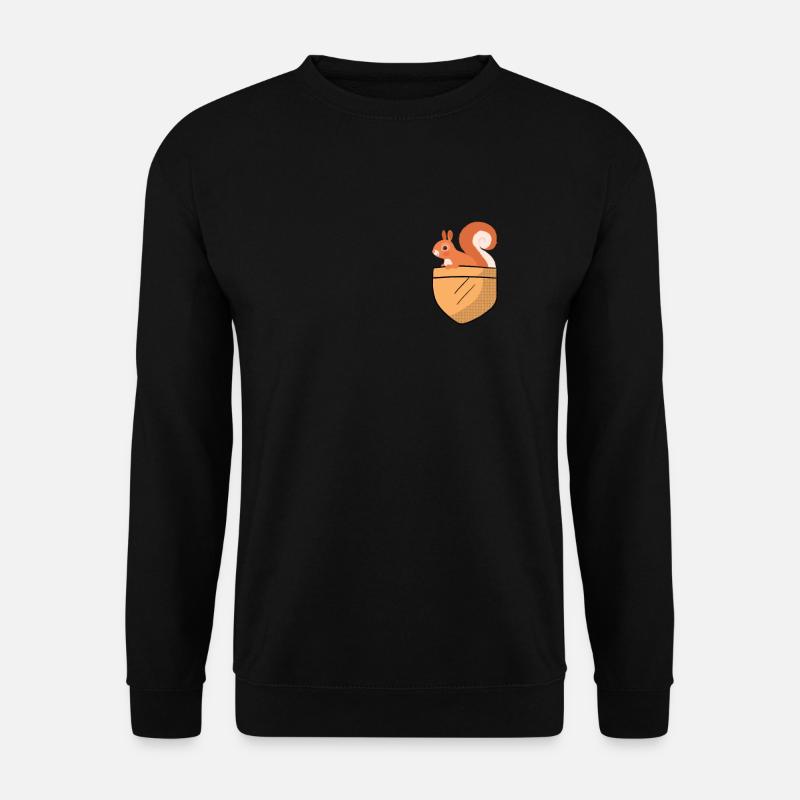 Squirrel breast bag - Unisex Sweatshirt - black
