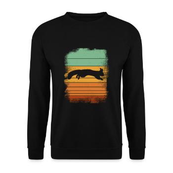squirrel - Unisex Sweatshirt - black - Front - Alina (178cm) & Michal (187cm)