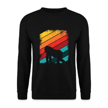gorilla - Unisex Sweatshirt - black - Front - Alina (178cm) & Michal (187cm)