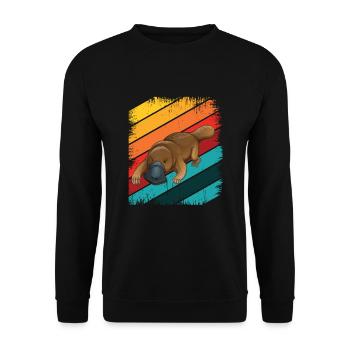 platypus - Unisex Sweatshirt - black - Front - Alina (178cm) & Michal (187cm)
