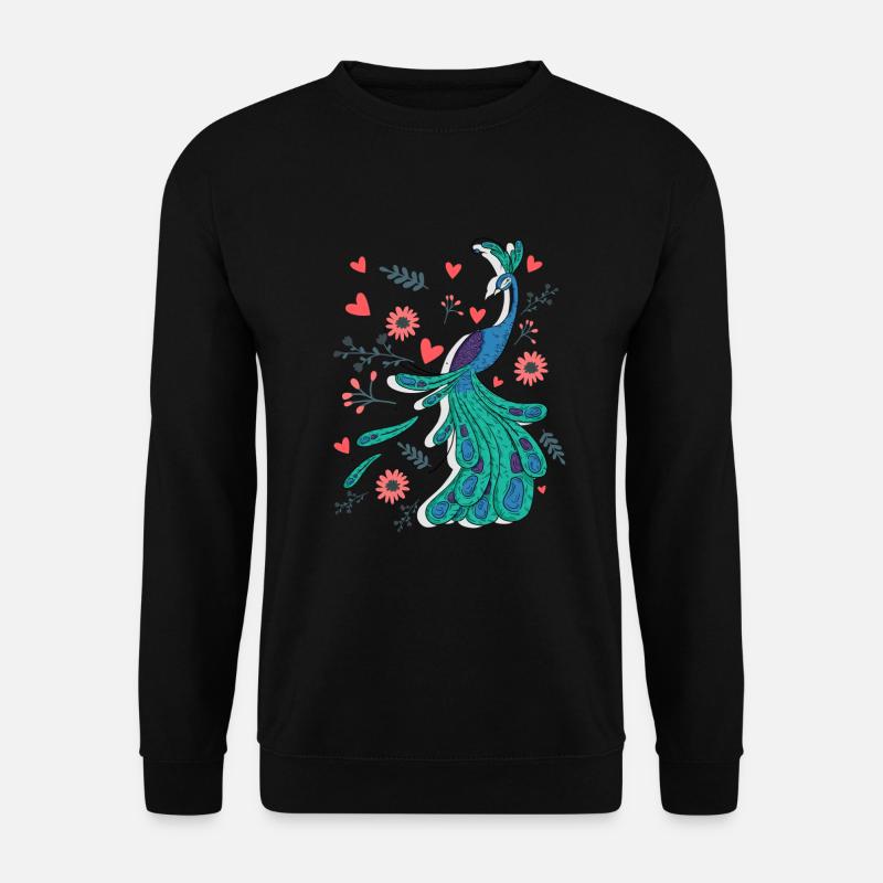 peacock - Unisex Sweatshirt - black