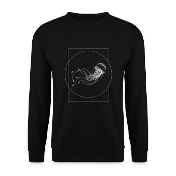 jellyfish - Unisex Sweatshirt - black - Front - Alina (178cm) & Michal (187cm)