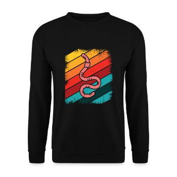 Regenwurm - Unisex Pullover - Schwarz - Vorne - Alina (178cm) & Michal (187cm)