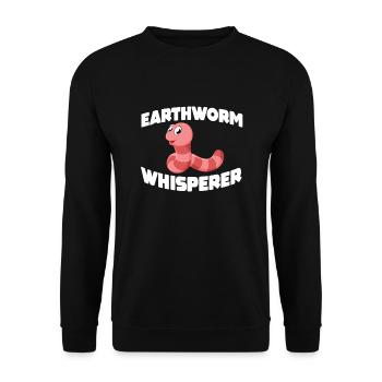Regenwurm Flüsterer - Unisex Pullover - Schwarz - Vorne - Alina (178cm) & Michal (187cm)