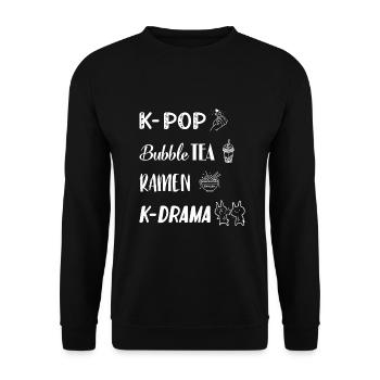 K-POP K-Drama Fan Corée du Sud Pop Coréen - Sweat-shirt Unisexe - noir - Devant - Alina (178cm) & Michal (187cm)