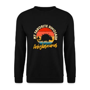 Favorite Dino Ankylosaurus - Unisex Sweatshirt - black - Front - Alina (178cm) & Michal (187cm)