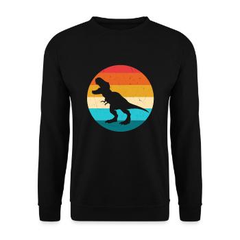 T-Rex - Unisex Sweatshirt - black - Front - Alina (178cm) & Michal (187cm)