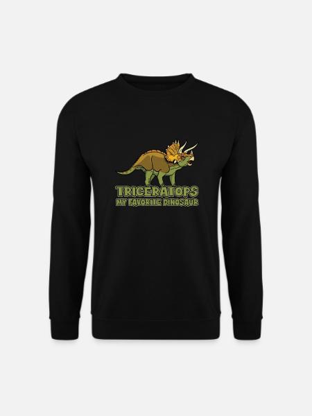 Triceratops Favorite Dinosaur - Unisex Sweatshirt - black