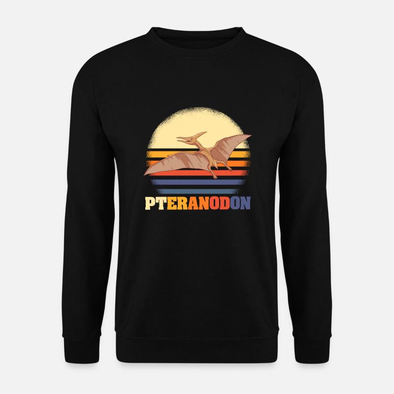 Pteranodon Retro Dinosaur - Unisex Sweatshirt - black