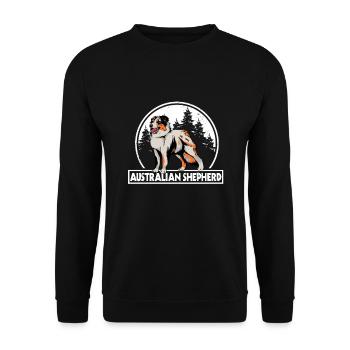Australian Shepherd - Sweat-shirt Unisexe - noir - Devant - Alina (178cm) & Michal (187cm)