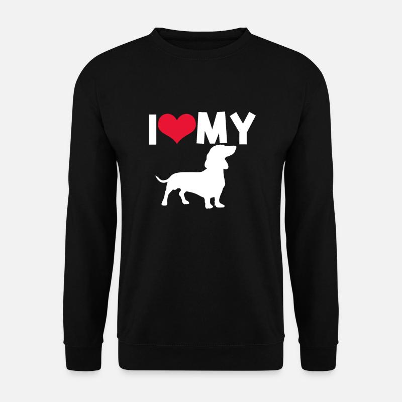 Dachshund love - Unisex Sweatshirt - black