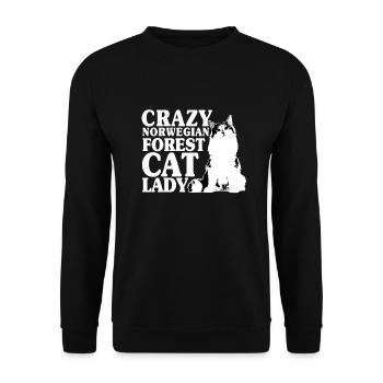 Norwegische Waldkatzen Lady - Unisex Pullover - Schwarz - Vorne - Alina (178cm) & Michal (187cm)