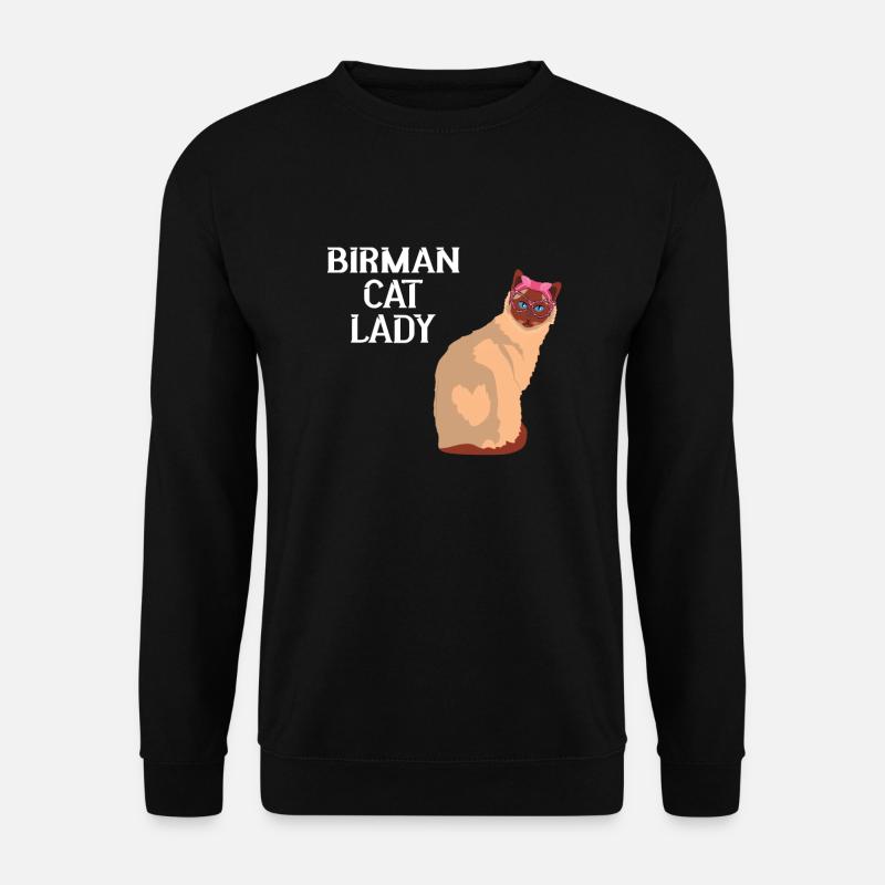 Birma Katzen Lady - Unisex Pullover - Schwarz