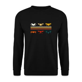 drone - Unisex Sweatshirt - black - Front - Alina (178cm) & Michal (187cm)