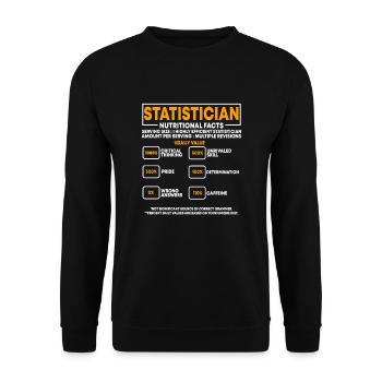 Statistiker - Unisex Pullover - Schwarz - Vorne - Alina (178cm) & Michal (187cm)