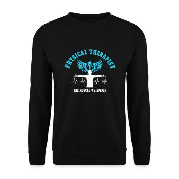 Physiothérapeute Le musculateur - Sweat-shirt Unisexe - noir - Devant - Alina (178cm) & Michal (187cm)