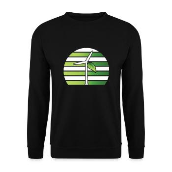 wind turbine - Unisex Sweatshirt - black - Front - Alina (178cm) & Michal (187cm)