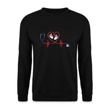 Paediatric nurse - Unisex Sweatshirt - black - Front - Alina (178cm) & Michal (187cm)