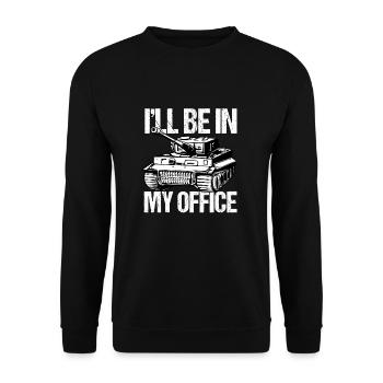Tank Army Gift - Unisex Sweatshirt - black - Front - Alina (178cm) & Michal (187cm)