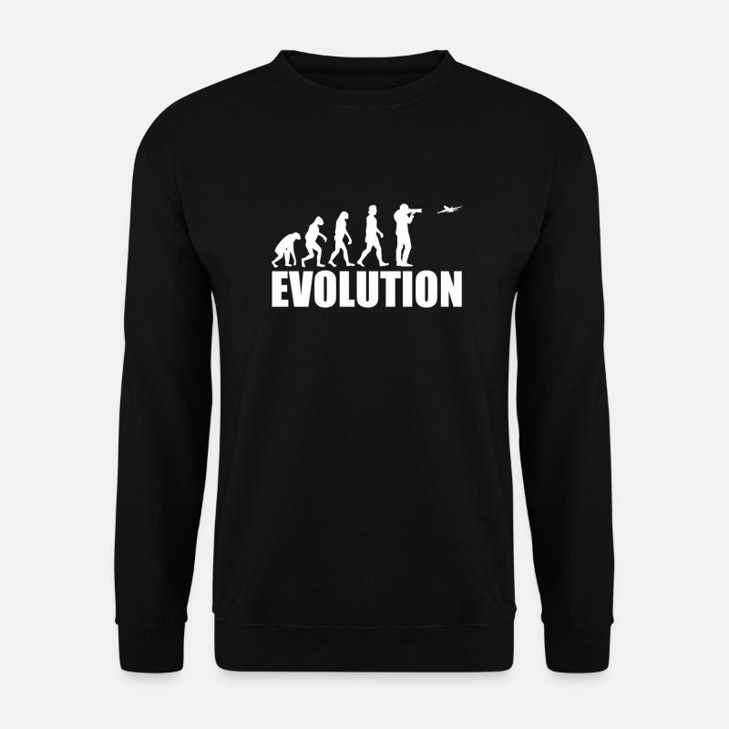 Planespotting Cadeau Evolution - Sweat-shirt Unisexe - noir