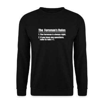 T-shirt de contremaître amusant - Sweat-shirt Unisexe - noir - Devant - Alina (178cm) & Michal (187cm)