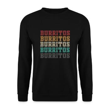 Burritos - Unisex Sweatshirt - black - Front - Alina (178cm) & Michal (187cm)