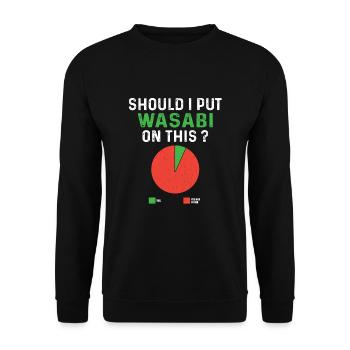 Rigolo de Wasabi - Sweat-shirt Unisexe - noir - Devant - Alina (178cm) & Michal (187cm)
