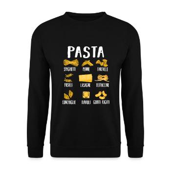 Pasta - Unisex Pullover - Schwarz - Vorne - Alina (178cm) & Michal (187cm)