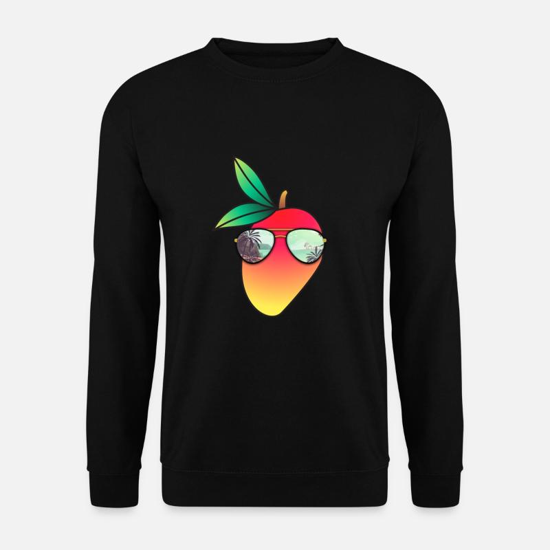 Mango with sunglasses - Unisex Sweatshirt - black