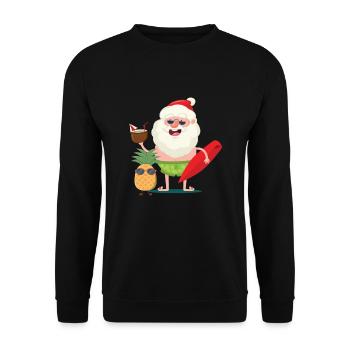 Hawaii Weihnachten T-Shirt - Unisex Pullover - Schwarz - Vorne - Alina (178cm) & Michal (187cm)