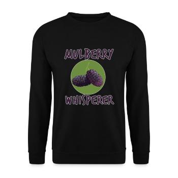 Mûres Murmures Cadeau - Sweat-shirt Unisexe - noir - Devant - Alina (178cm) & Michal (187cm)