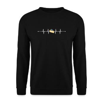 Cheesecakes battements de coeur - Sweat-shirt Unisexe - noir - Devant - Alina (178cm) & Michal (187cm)