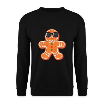 Gingerbread man - Unisex Sweatshirt - black - Front - Alina (178cm) & Michal (187cm)