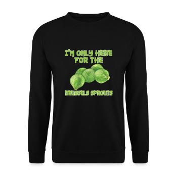 Funny Brussels sprouts gift - Unisex Sweatshirt - black - Front - Alina (178cm) & Michal (187cm)