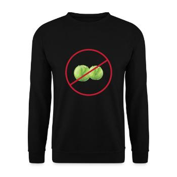 Brussels sprouts hater - Unisex Sweatshirt - black - Front - Alina (178cm) & Michal (187cm)