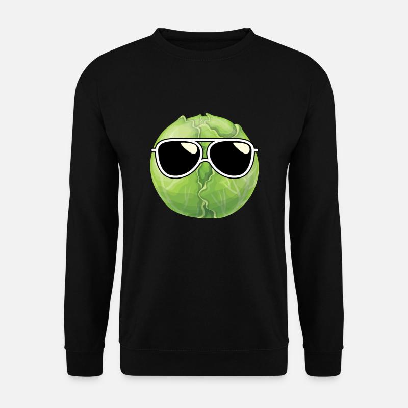 Brussels sprouts with sunglasses - Unisex Sweatshirt - black