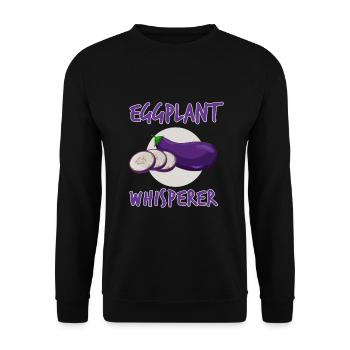 Aubergines Whisperer Gift - Unisex Sweatshirt - black - Front - Alina (178cm) & Michal (187cm)