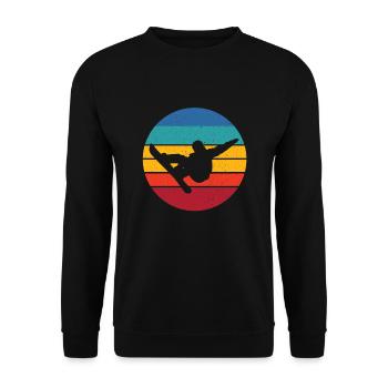 Snowboarding - Unisex Pullover - Schwarz - Vorne - Alina (178cm) & Michal (187cm)