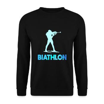 Biathlon - Unisex Sweatshirt - black - Front - Alina (178cm) & Michal (187cm)
