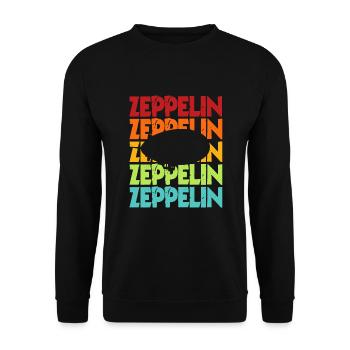 Zeppelin - Unisex Sweatshirt - black - Front - Alina (178cm) & Michal (187cm)