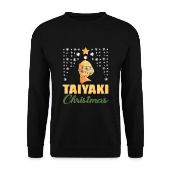 Taiyaki Christmas Gift - Unisex Sweatshirt - black - Front - Alina (178cm) & Michal (187cm)