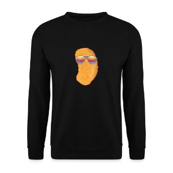 Chicken Nugget - Unisex Pullover - Schwarz - Vorne - Alina (178cm) & Michal (187cm)