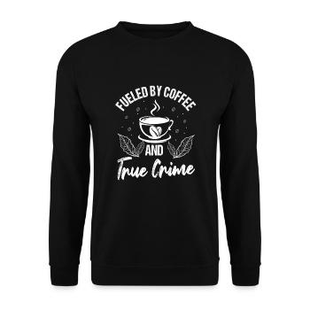 Le café et le vrai crime - Sweat-shirt Unisexe - noir - Devant - Alina (178cm) & Michal (187cm)