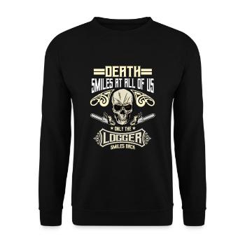 Lumberjack - Unisex Sweatshirt - black - Front - Alina (178cm) & Michal (187cm)