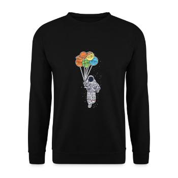 Astronaut - Unisex Sweatshirt - black - Front - Alina (178cm) & Michal (187cm)