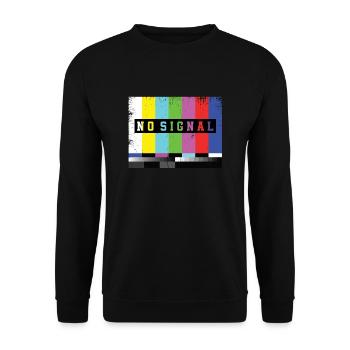 Image de test Aucun signal TV - Sweat-shirt Unisexe - noir - Devant - Alina (178cm) & Michal (187cm)
