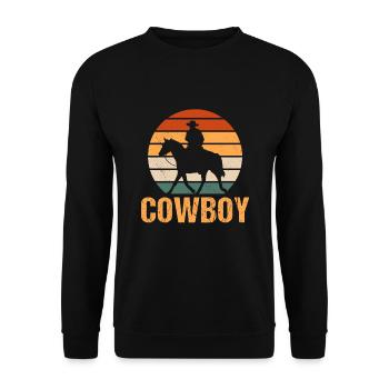 Cowboy - Unisex Pullover - Schwarz - Vorne - Alina (178cm) & Michal (187cm)